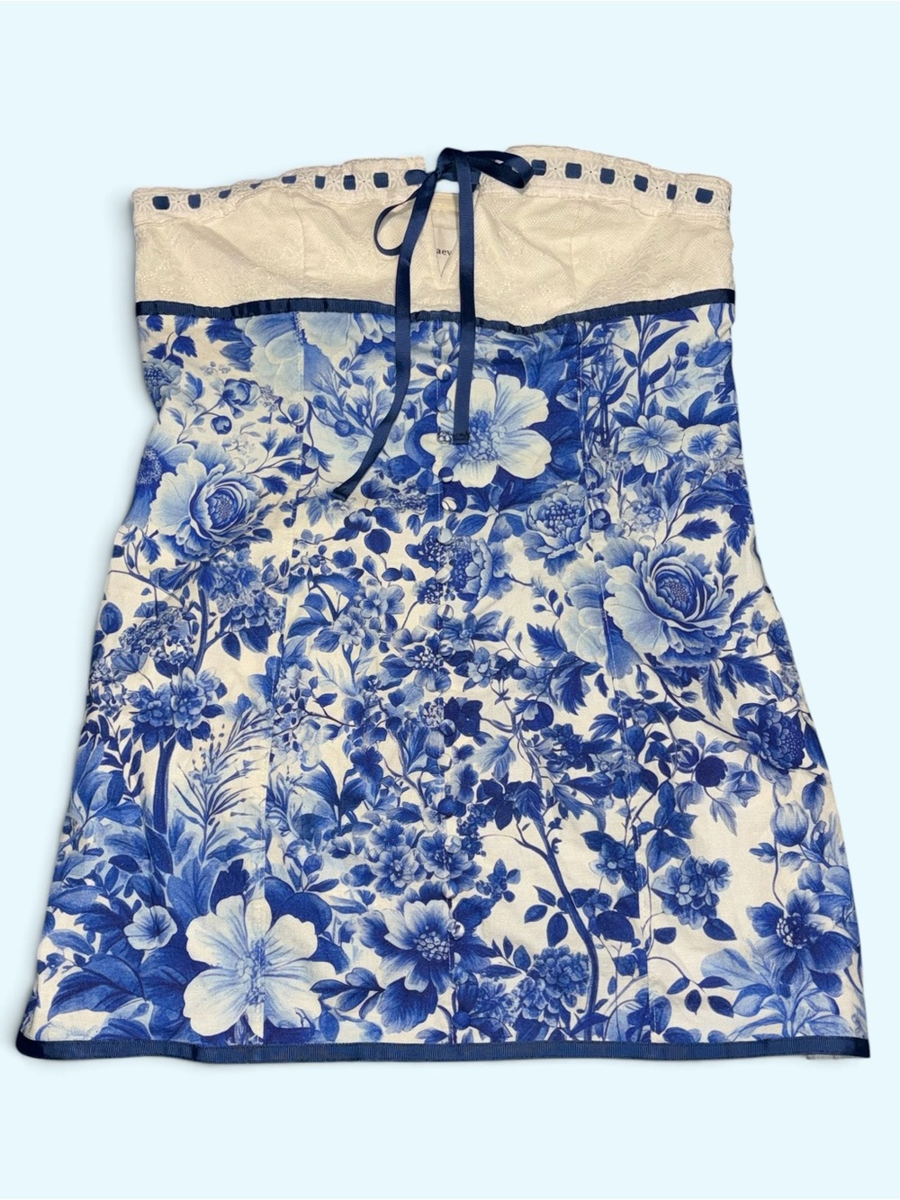 Anthropologie Maeve Strapless Tie-Front Mini Dress Size M MSRP $168 - Picture 5 of 6